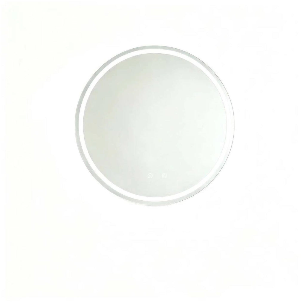 Specchio bagno luminoso rotondo 60x60 cm, vetro argentato antiappannamento, dimmerabile