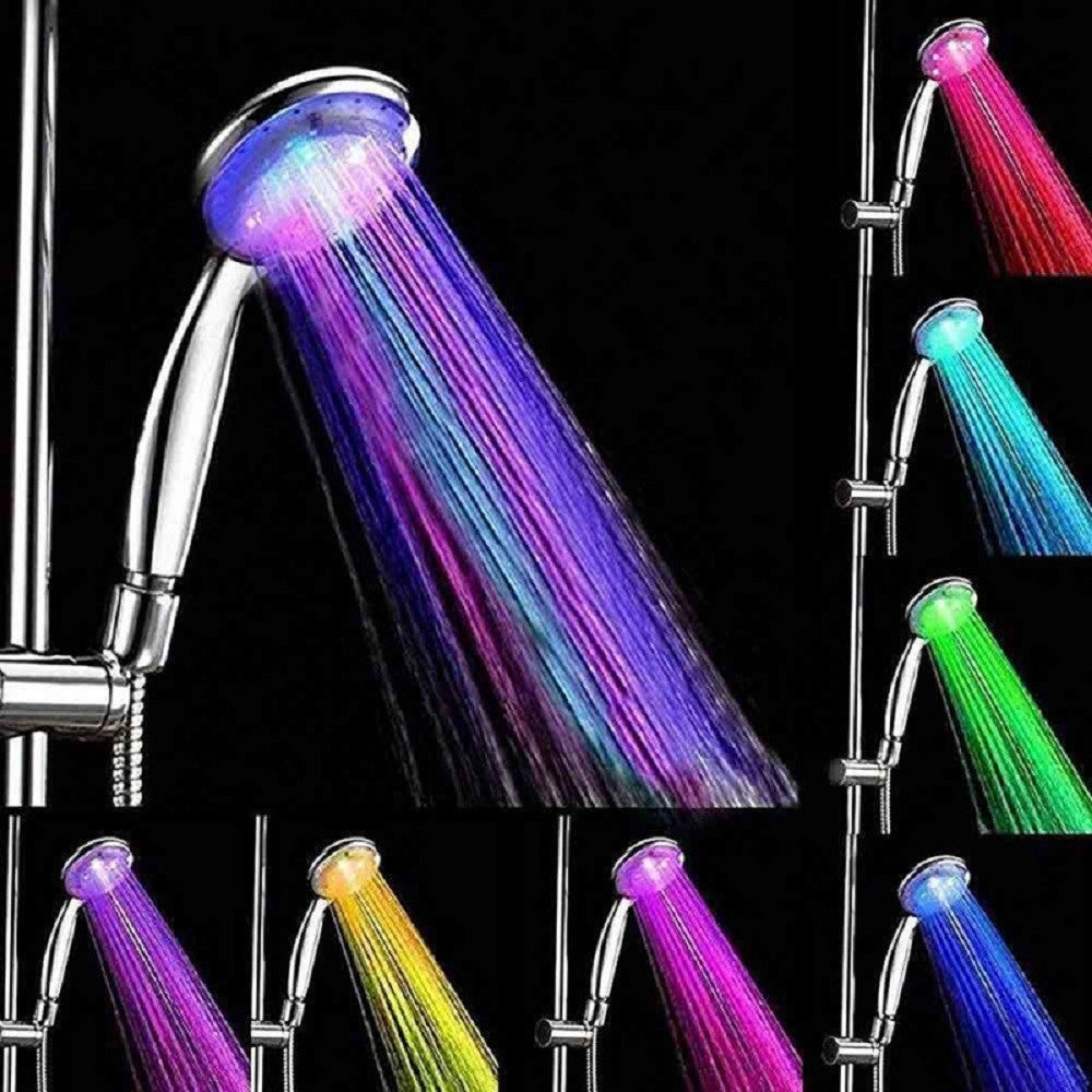 Trade Shop - Soffione Led Rgb Doccetta A Telefono 25 Cm Cromoterapia Doccia Emozionale 79899 -