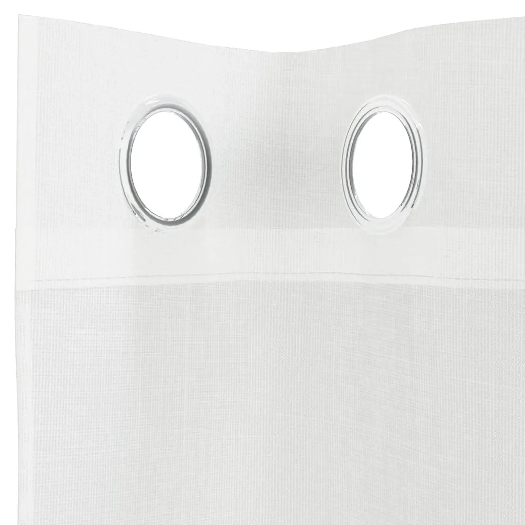 Tende in Voile con Occhielli 2 pz Bianco