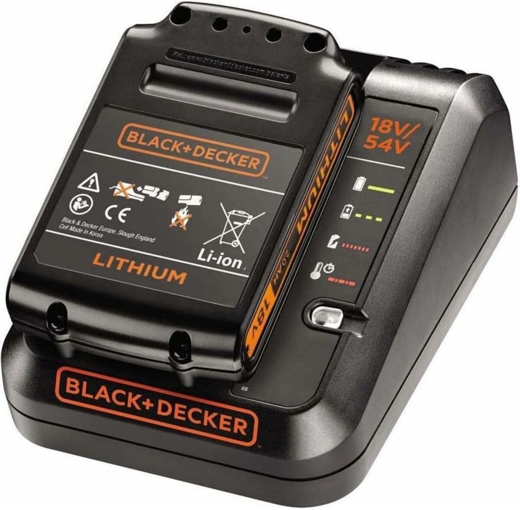 Batteria 18V 2,0Ah con Caricabatterie Rapido 2A Black+Decker BDC2A20-QW