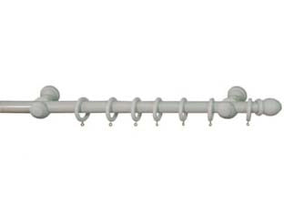 BASTONE IN LEGNO CON ACCESSORI Ø MM.23 BIANCO  cm.120