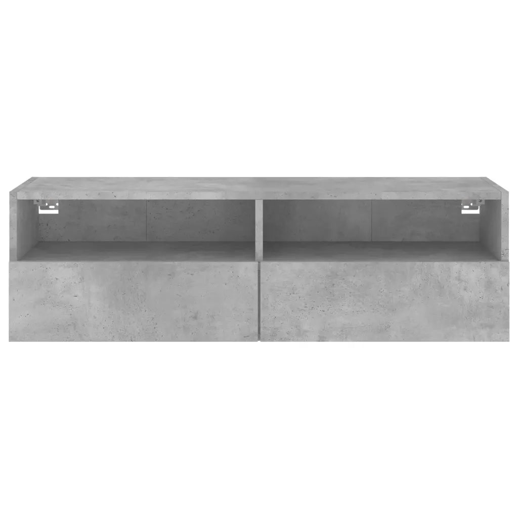 Mobile TV a Parete | Armadietto TV | Mobile Porta TV Grigio Cemento 100x30x30cm Legno Multistrato