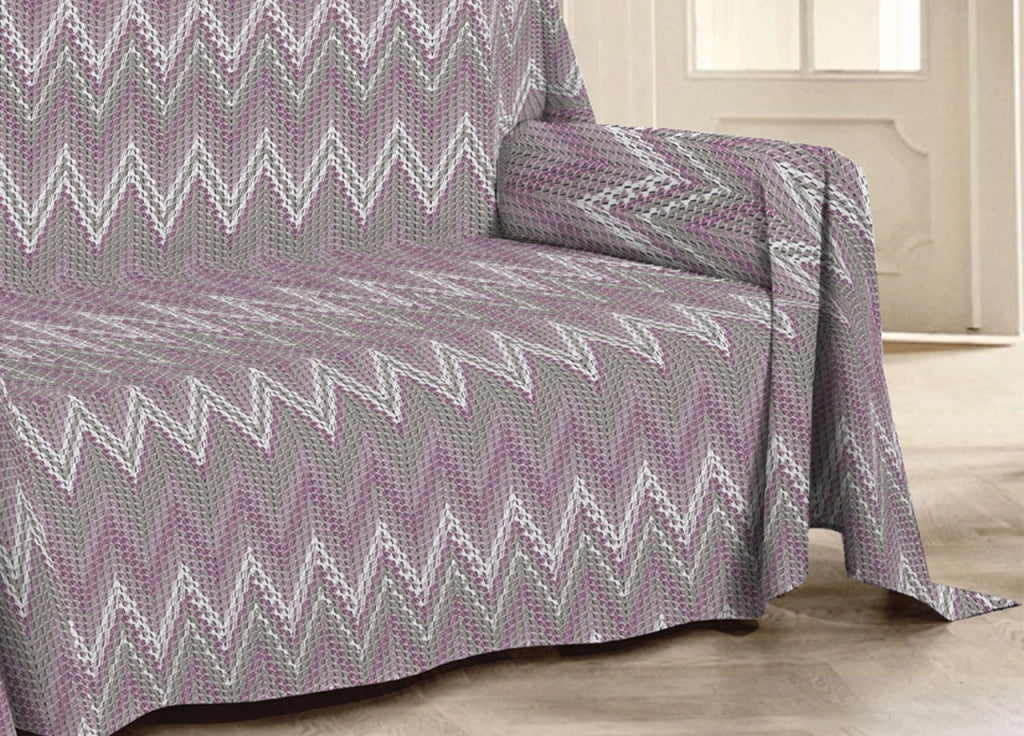 Telo Arredo Multiuso Linea Pensieri Delicati 100% Cotone Disegno Spinato - Singolo - Rosa