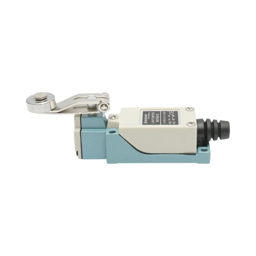 Finecorsa con braccio regolabile e rullo orizzontale NO+NC 250V AC 5A/115V DC 0,4A Breckner Germany