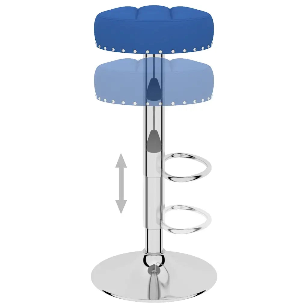 Sgabelli da Bar 2 pz Blu in Tessuto 332975