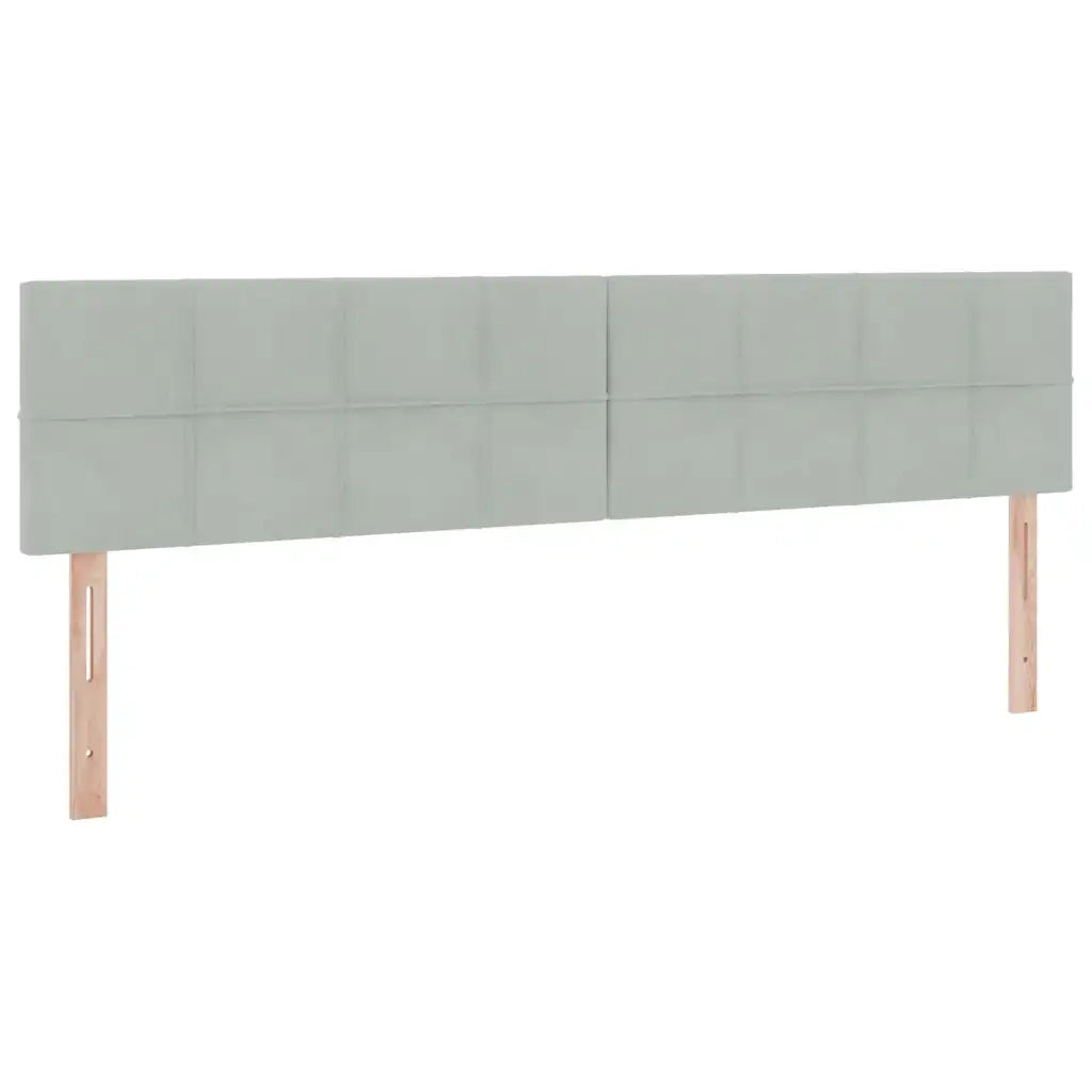 Letto con contenitore e LED Grigio chiaro 200 x 200 cm Velluto 3371415