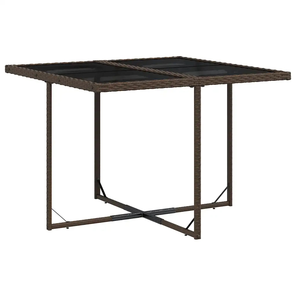 Set da Pranzo da Giardino 9pz con Cuscini Marrone in Polyrattan 3278144