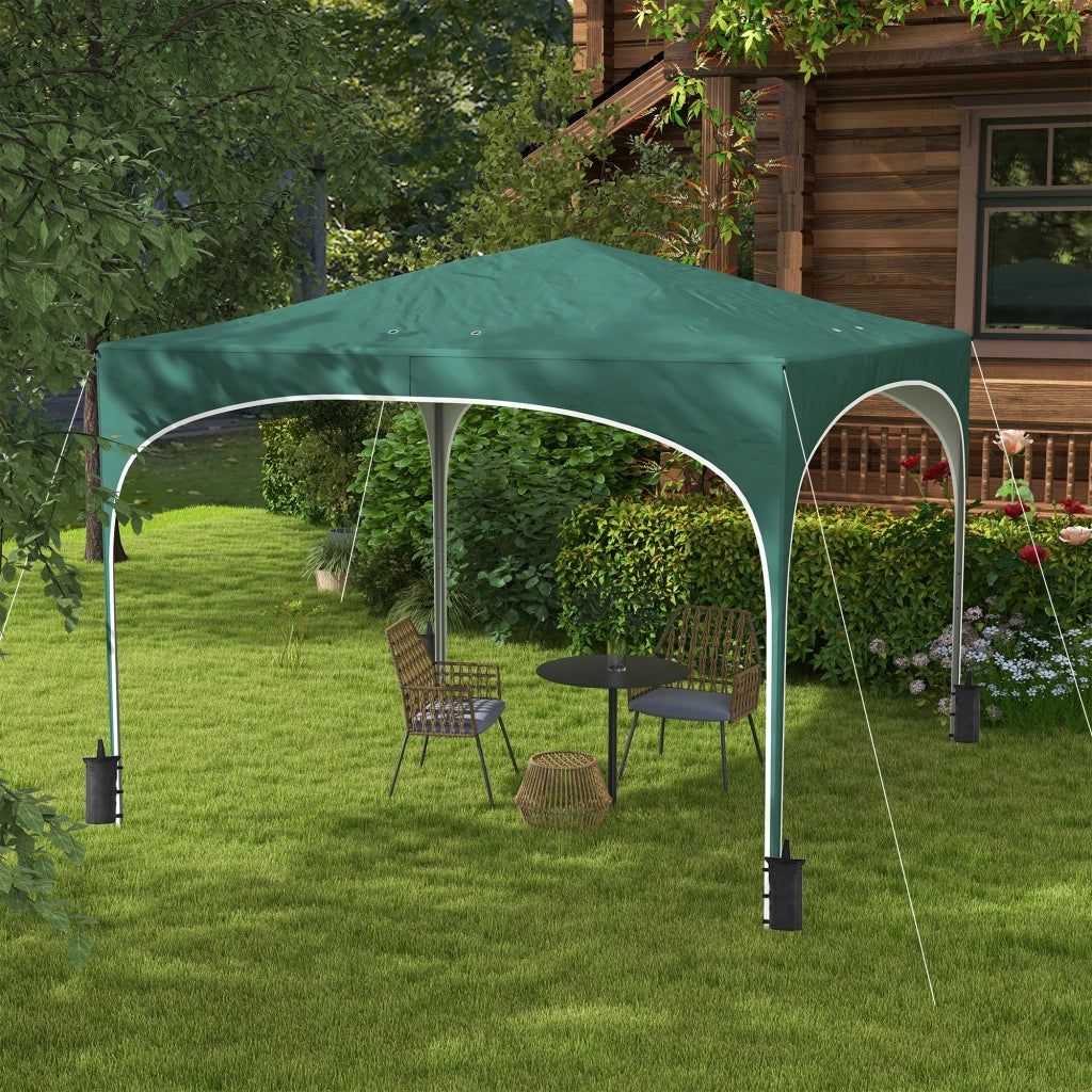 Gazebo da Giardino ¨C Minimal ¨C Verde, Metallo