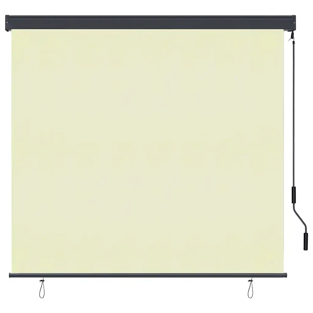 Tenda a rullo con tende Crema 180 x 250 cm Tessuto e Alluminio 362085