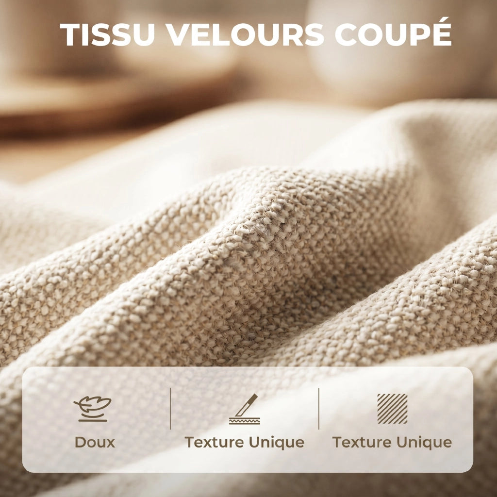 Divano 2 posti in velluto ¨C Zephmum ¨C Beige 160 cm