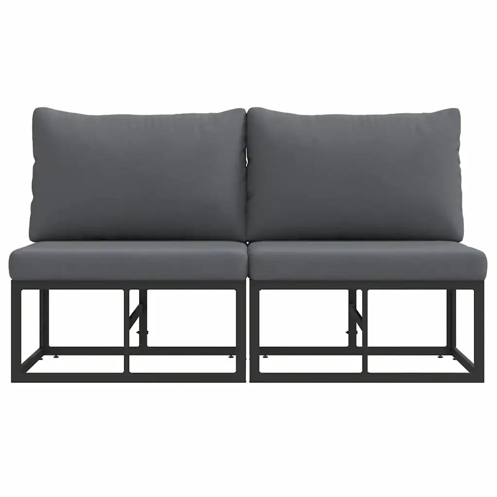 Mobili da Esterno 2 Pezzo Nero e antracite 70 x 71,5 x 71 cm 42008026