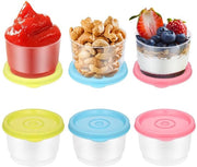 Set di contenitori per alimenti 6 pezzi - Mini set di scatole in plastica - 160 ml - Erettore - BPA libero - Materiale alimentare sicuro - Set di scatole di archiviazione