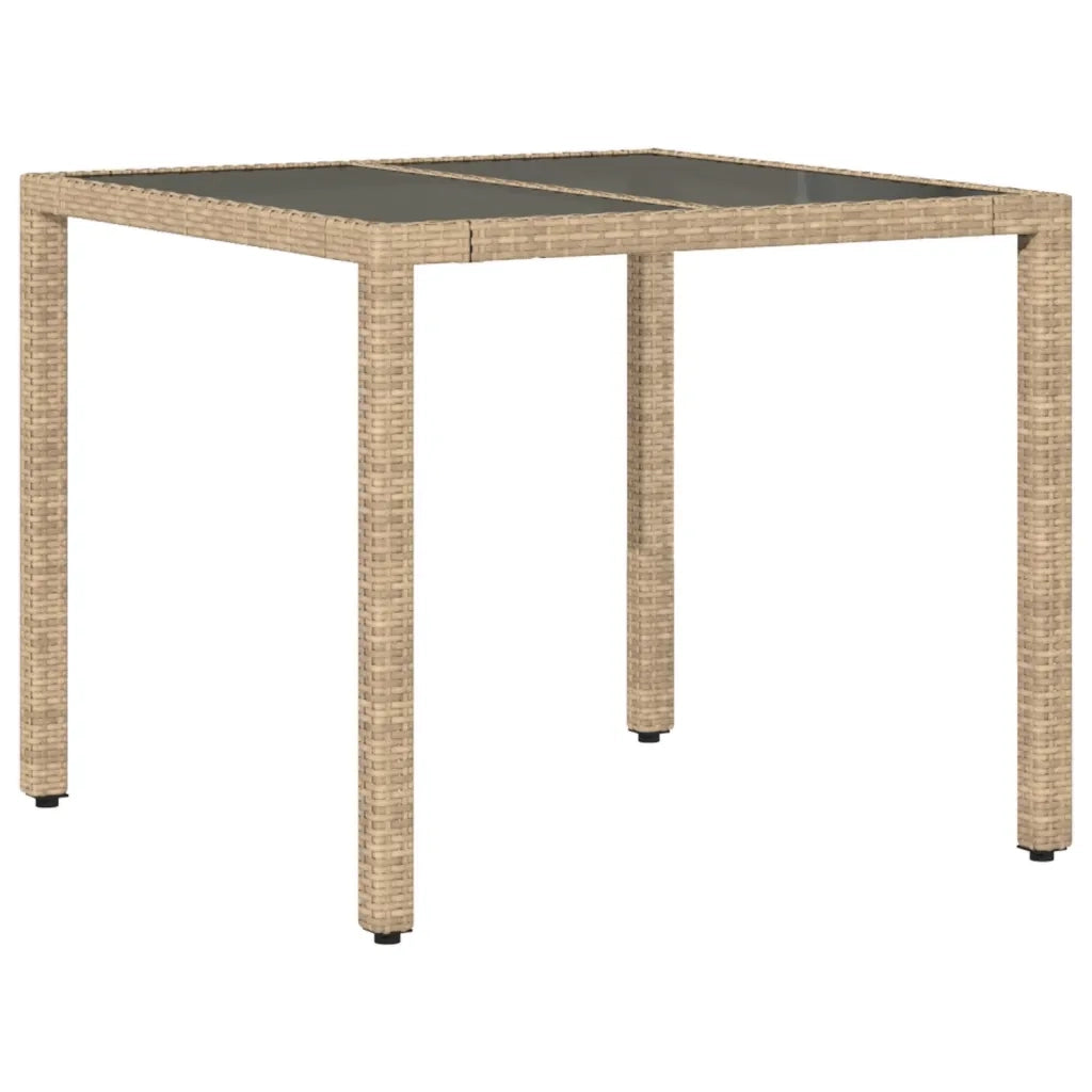 Set da Pranzo da Giardino 3 pz con Cuscini Polyrattan e Vetro 3278657