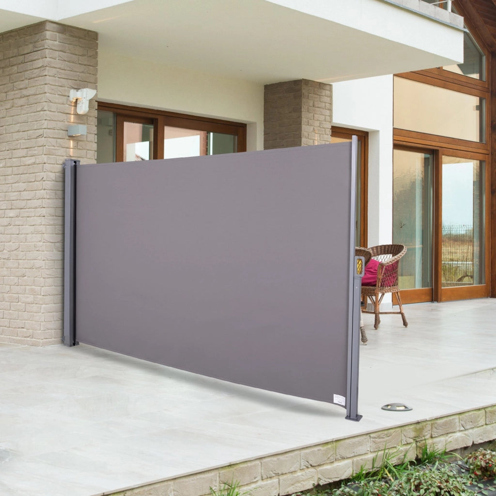 EasyComfort Tenda da Sole Laterale e Avvolgibile (3x1.6m) in Alluminio e Poliestere Imperemabile Anti-UV, per Vento/Privacy