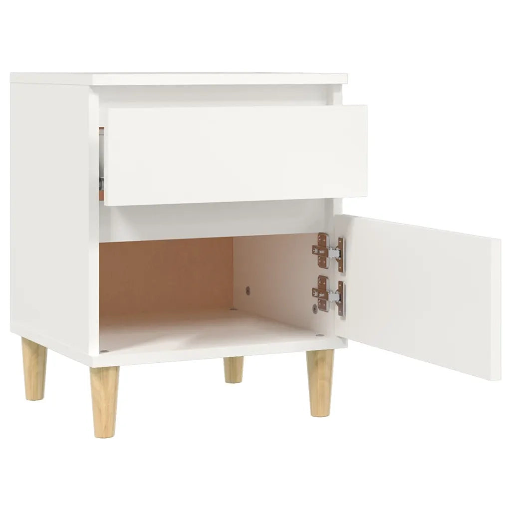 Set di 2 Comodini | Armadio da Notte | Mobiletto da notte in Bianco 40x35x50 cm