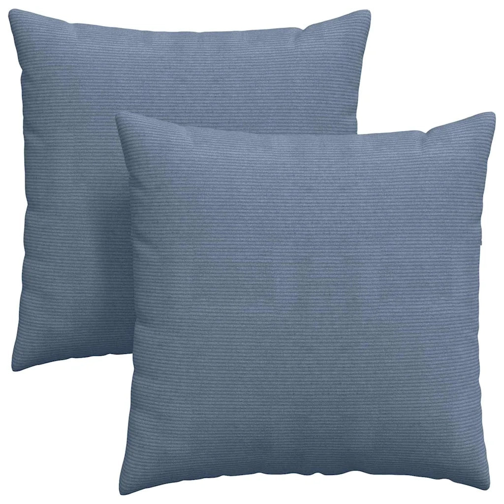 Cuscini da Divano 2 pcs Blu 60 x 60 cm Tessuto in Cords 42014035