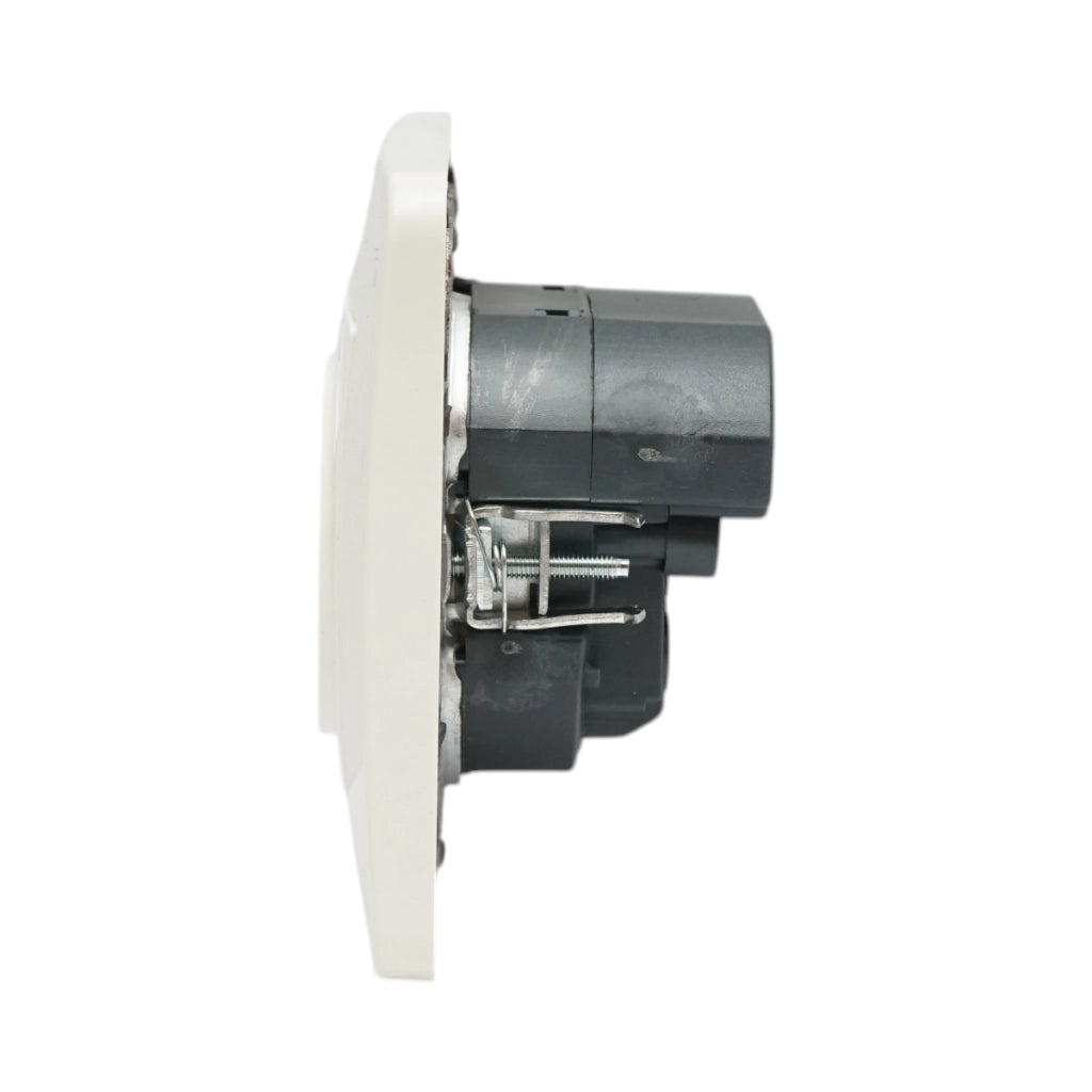 Presa schuko da incasso bianca 220V, 16A, 2xUSB 5V 2.1A, PC 80x80mm