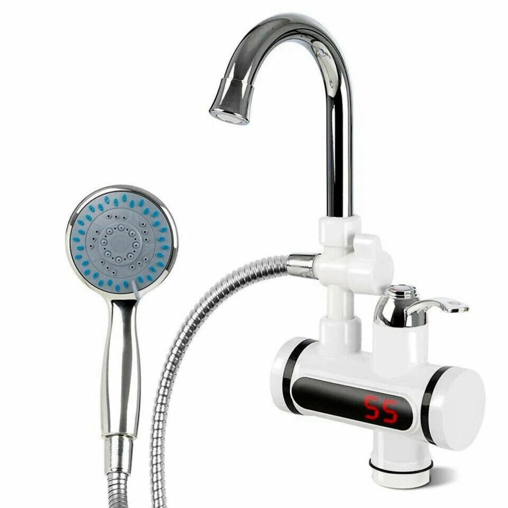 RUBINETTO ELETTRICO CALDAIA 3000W RISCALDATORE MISCELATORE ACQUA CALDA DOCCETTA