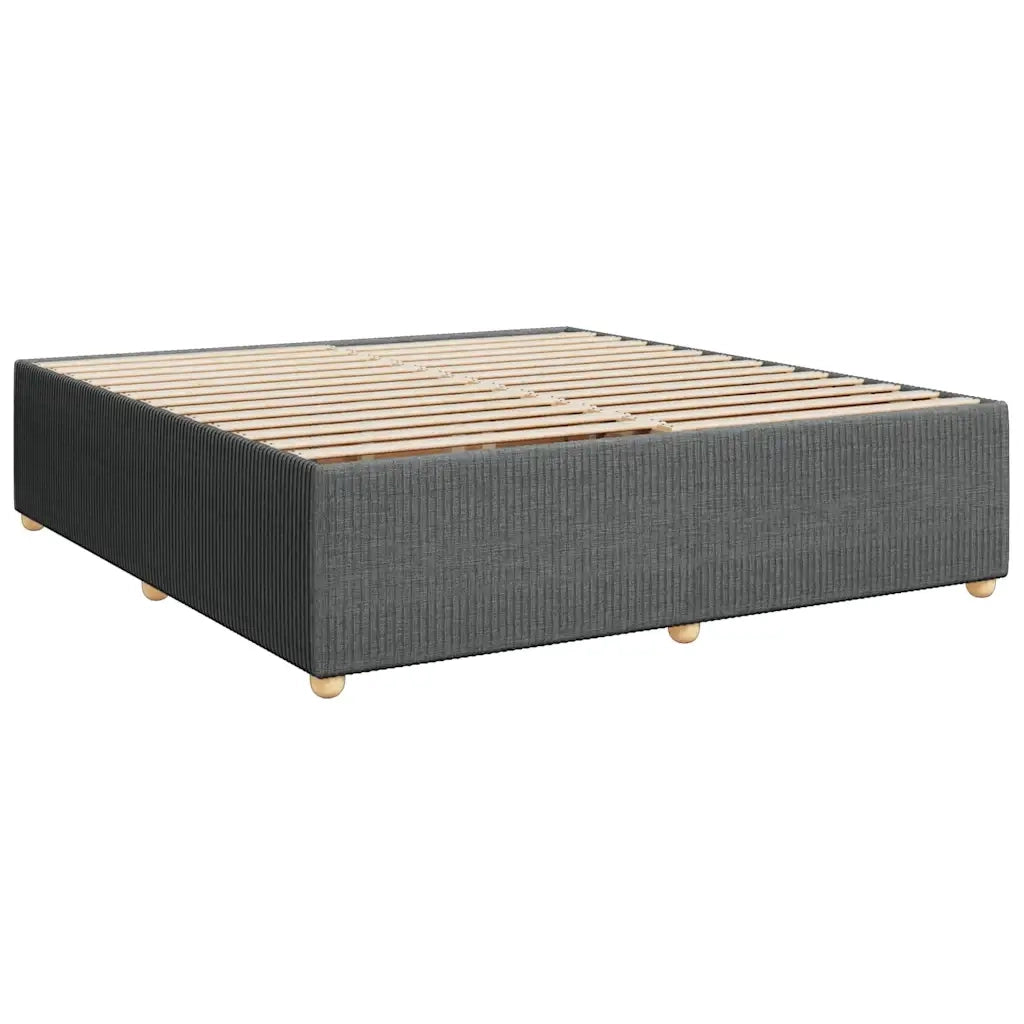 Giroletto a Molle con Materasso Grigio Scuro 180x200 cm Tessuto 3294429