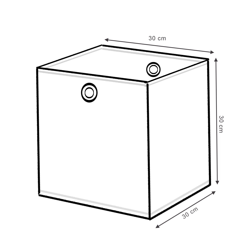 Vicco Scatola pieghevole Grigio/viola 30 x 30 cm Set di 2