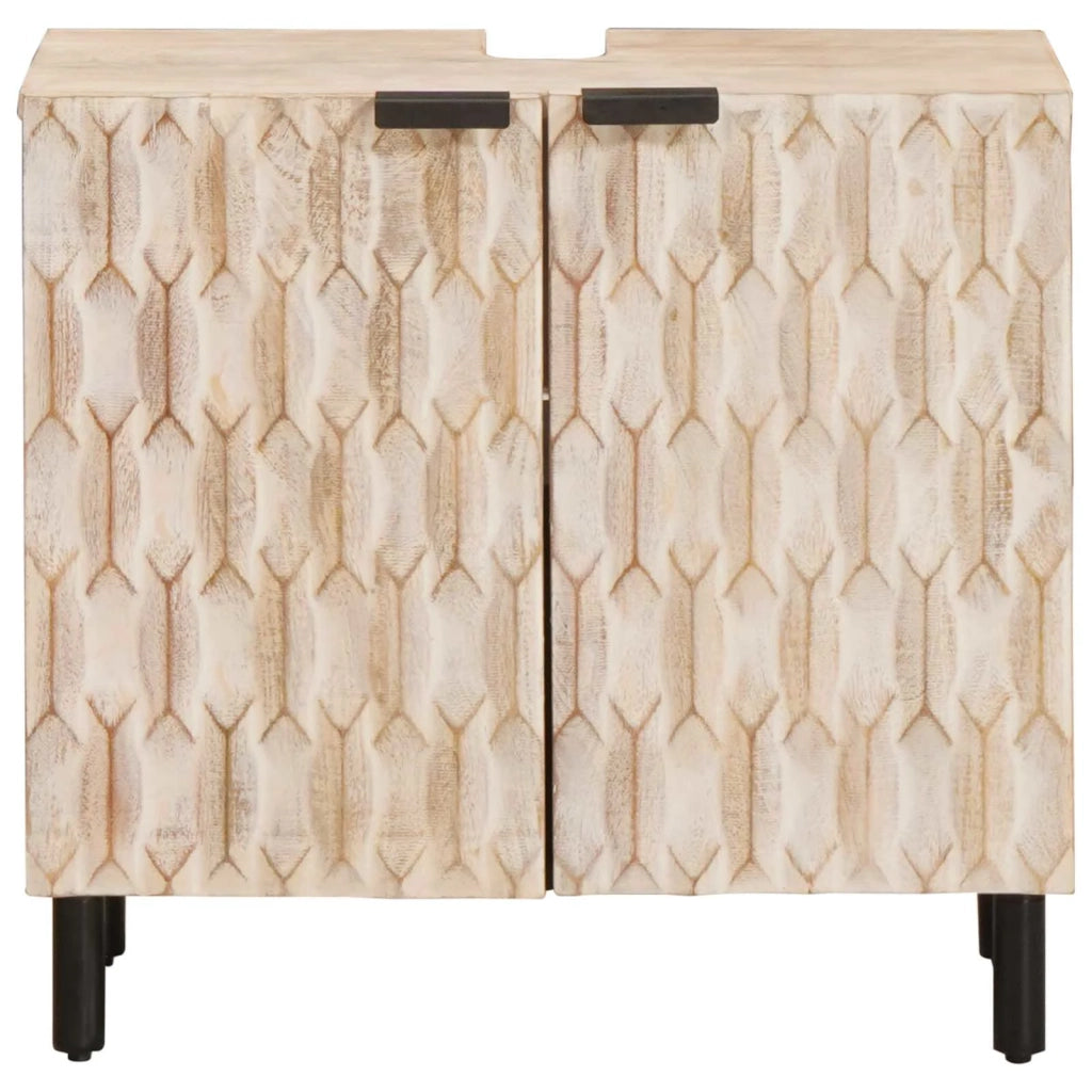 Mobile Lavabo | Armadio per Lavabo da Bagno con porta Bianco 62 x 33 x 58 cm