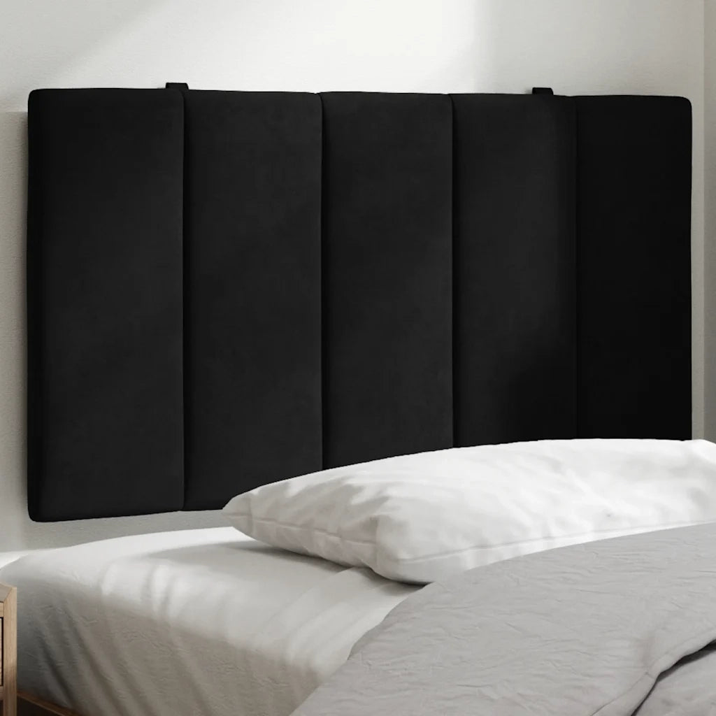Cuscino Testiera-Cuscino per Testiera Hanko Nero 80 cm in Velluto