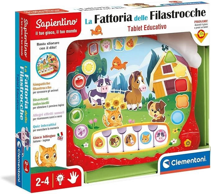 Sapientino - La Fattoria delle Filastrocche, Gioco Educativo Elettronico per Bambini i, Tablet Interattivo con Versi deg