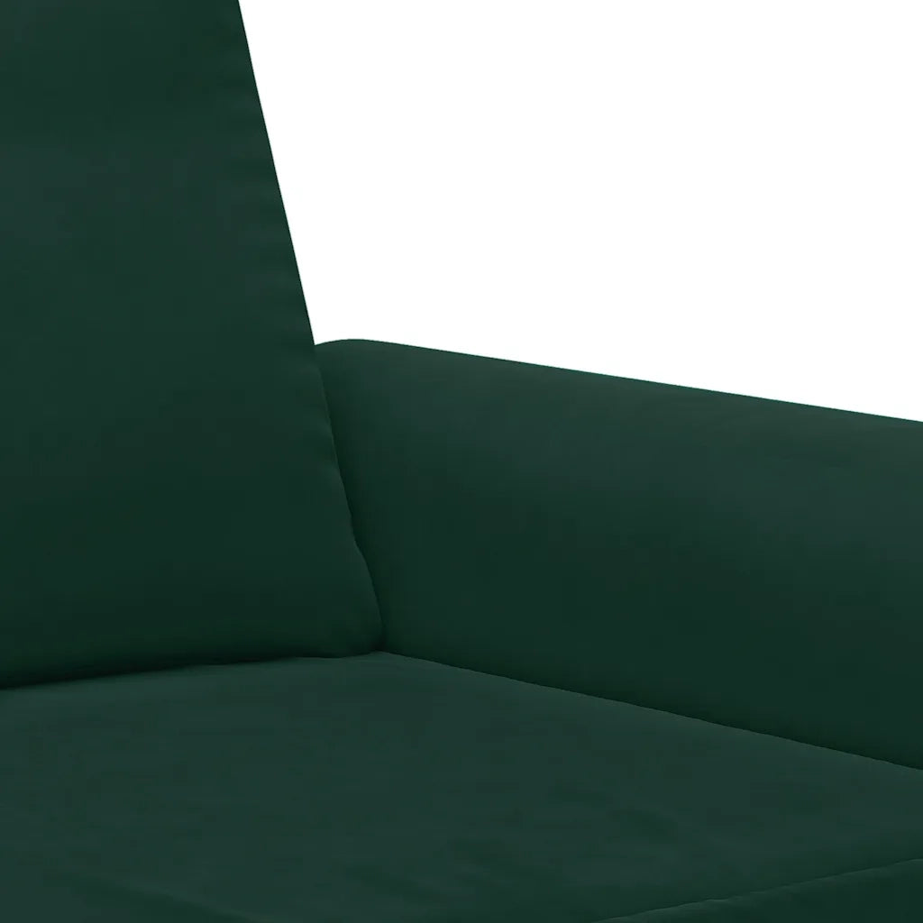 Set di Divani 3 pz con Cuscini Verde scuro in Velluto 3202222