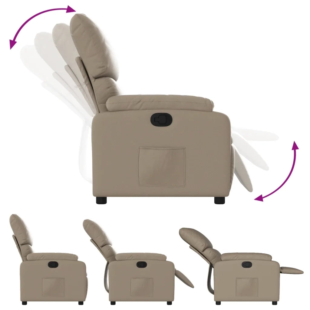 Poltrona Reclinabile Cappuccino in Similpelle 373440