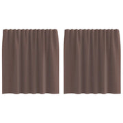 Tende in Voile con Linguetta 2 pz Marrone