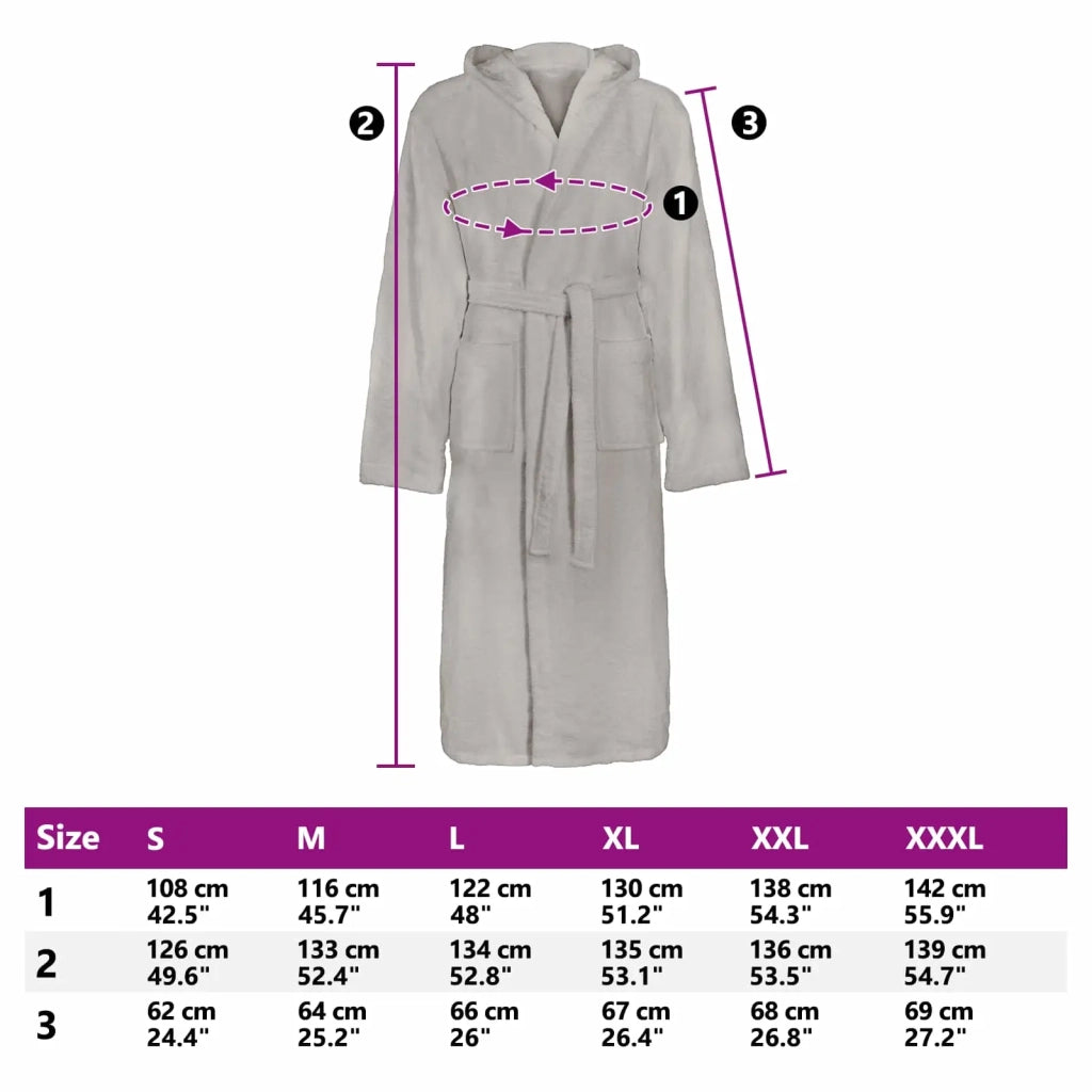 Accappatoio KINN Grigio XL Cotone 4100814