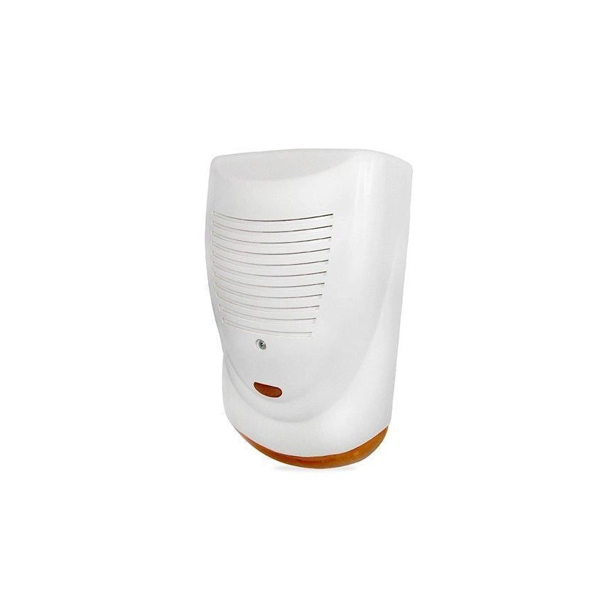 Avidsen 100732 Sirena Finta da Esterno Deterrente Visivo Luce Lampeggiante IP44 Alimentazione 220 VAC colore Bianco