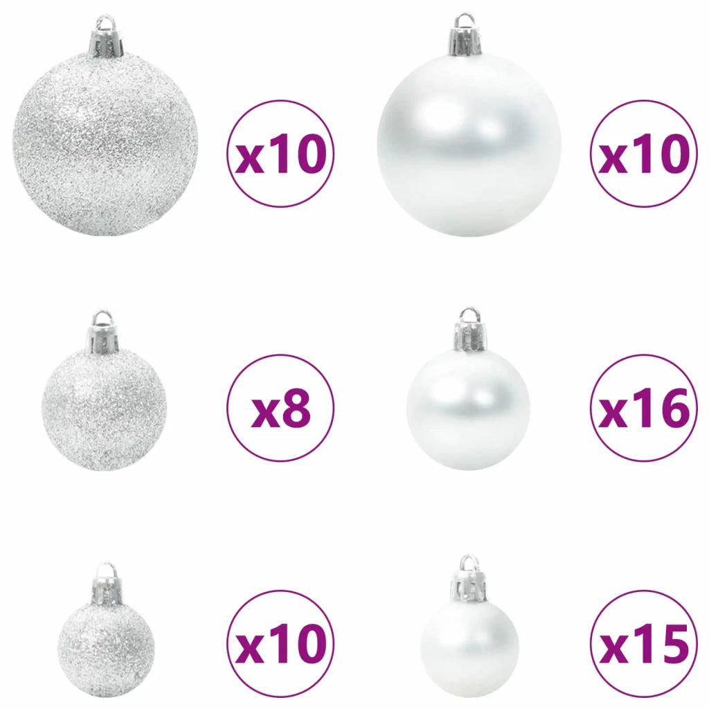 Albero di Natale artificiale Bianco 180 cm PVC e Acciaio 3426772