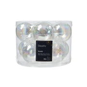 Box 10 Palline Vt trasp/iridesc d6cm