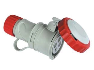 SPINA INDUSTRIALE VOLANTE ROSSA 3P+N+T IP67- - 16A colore rosso 71145V - 2 pezzi FANTON