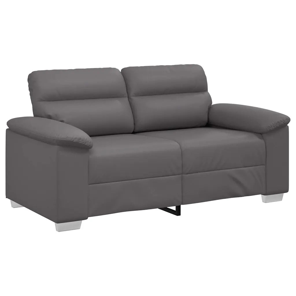 Divano a 2 posti Grigio 160x81x84 cm in Similpelle 4105334