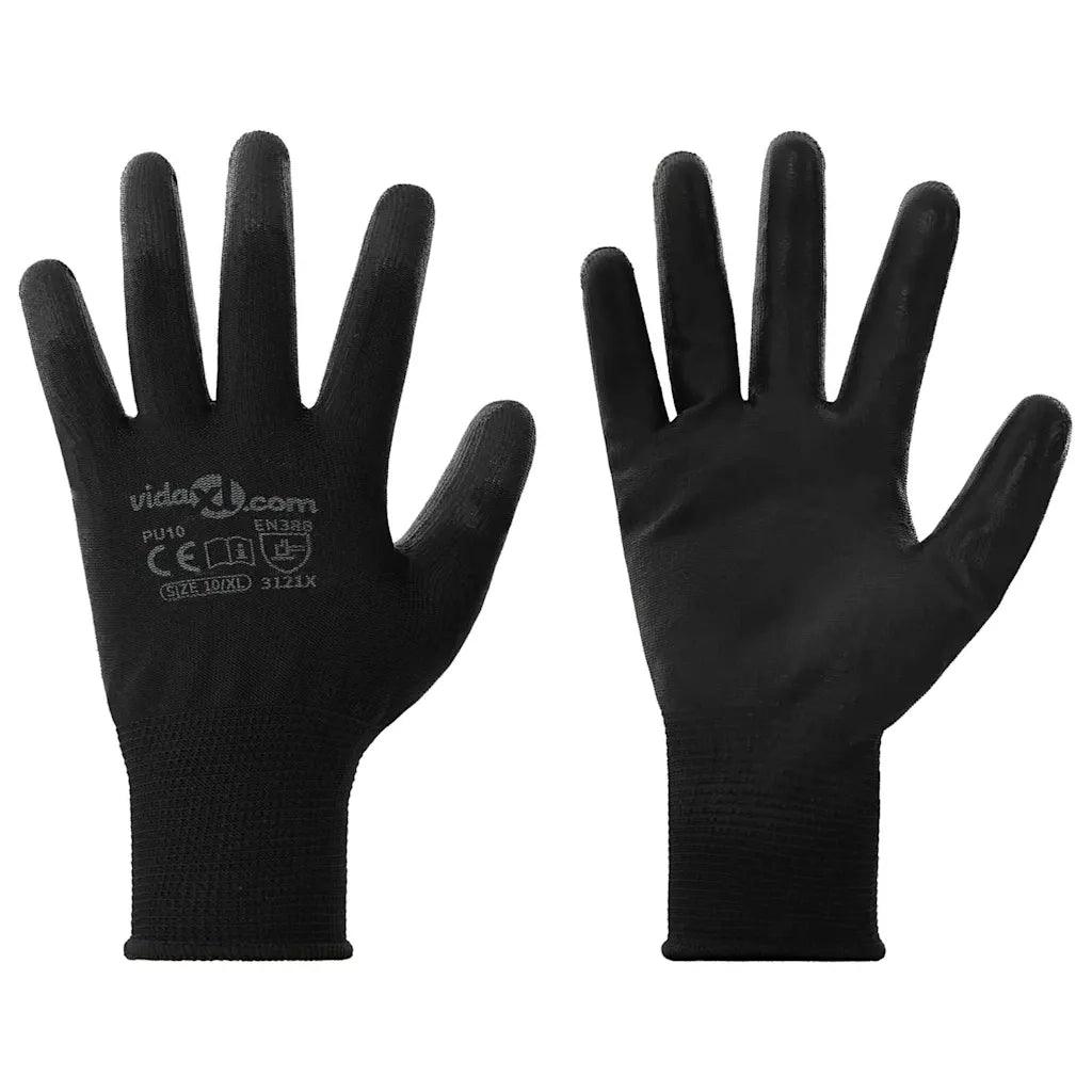 Guanti da Lavoro 24 pz Nero 10 / xl Poliestere CFW3887499