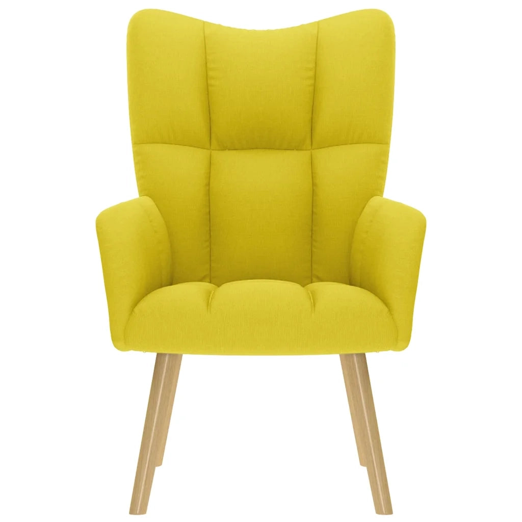 Sedia Relax Giallo Chiaro in Tessuto 4016776
