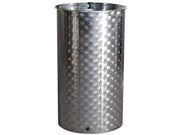 CONTENITORE ENOLOGICO FONDO A PENTOLA INOX AISI 304 SALDATO- - lt.300 ø mm.650x1000h. bocc.F3/4 fiorettato - 1 pezzi BELVIVERE