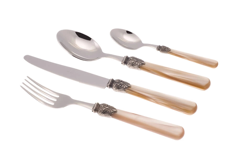 Servizio Set di Posate 24 Pezzi in Acciaio Inox Rivadossi Sandro Elena Champagne