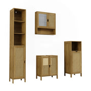 Vicco Set di mobili da bagno Bambù 4 parti