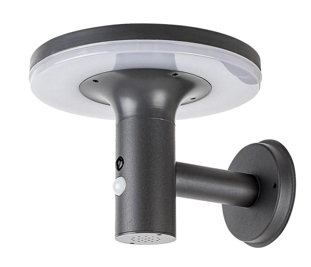 Applique LED solare 10W con sensore Alaska antracite