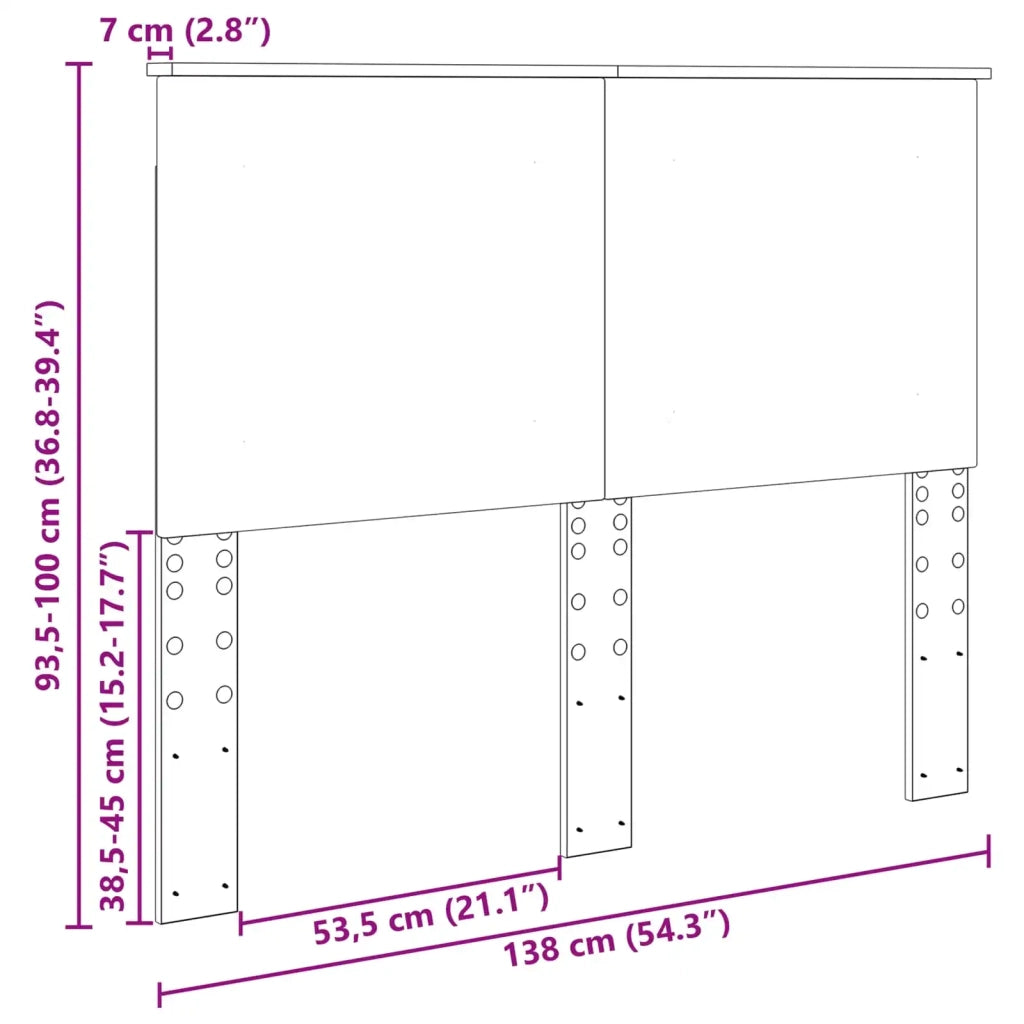 Testiera | Testata Grigio Cemento 100 cm Legno ingegnerizzato