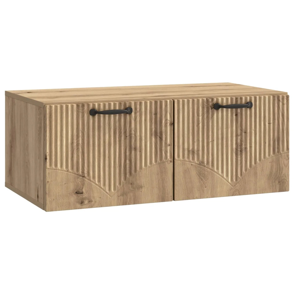 Mobile TV da Muro | Armadietto TV | Mobile Porta TV Rovere Artigianale 78,5 x 41 x 30 cm
