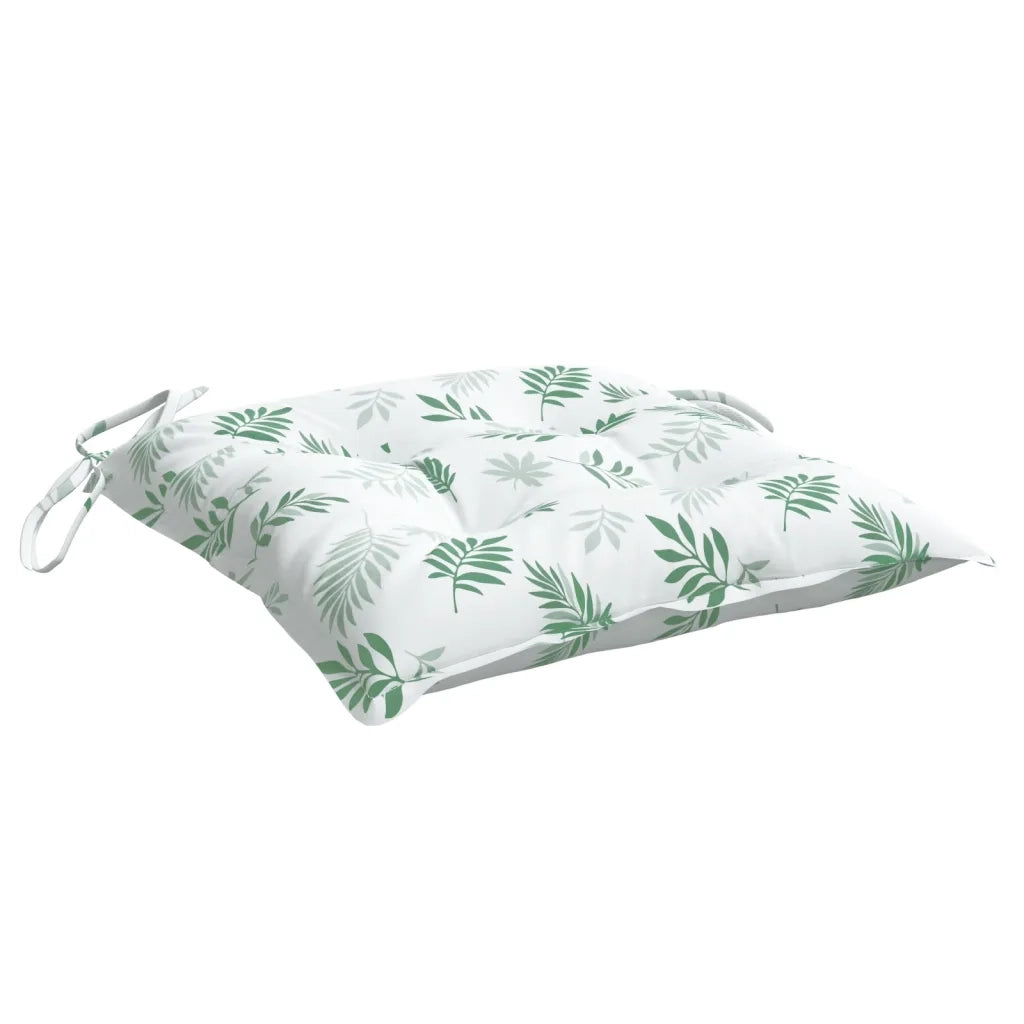 Cuscini per Sedia 6 pz a Foglie 50x50x7 cm Tessuto Oxford 361554