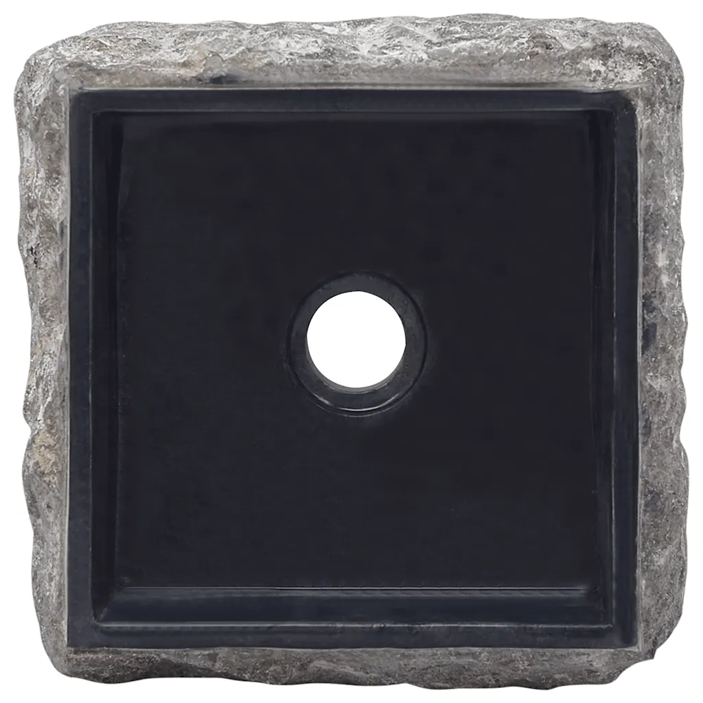 Lavandino-Lavabo-Lavello Nero 30x30x13 cm in Marmo