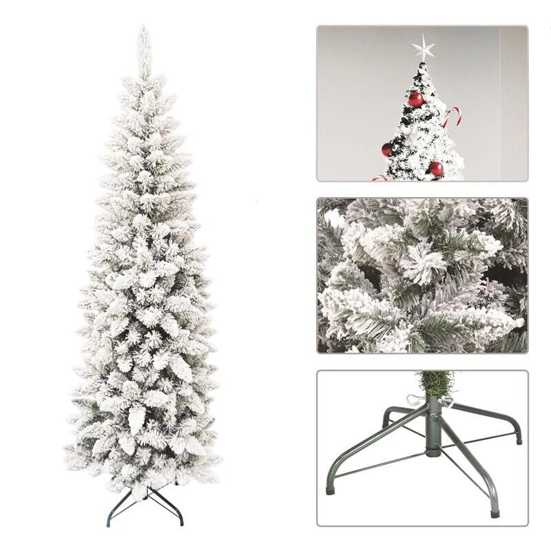 MAURY'S ALBERO DI NATALE EXTRA SLIM 150 CM INNEVATO