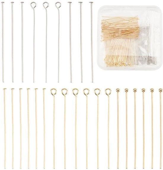Faretti per orecchio in oro e argento - 300 pezzi - Adatti per orecchini DIY