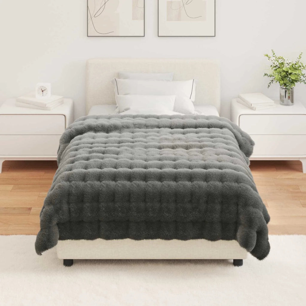 Coperta antiscivolo in finta di coniglio Olite 4 pcs Poliestere