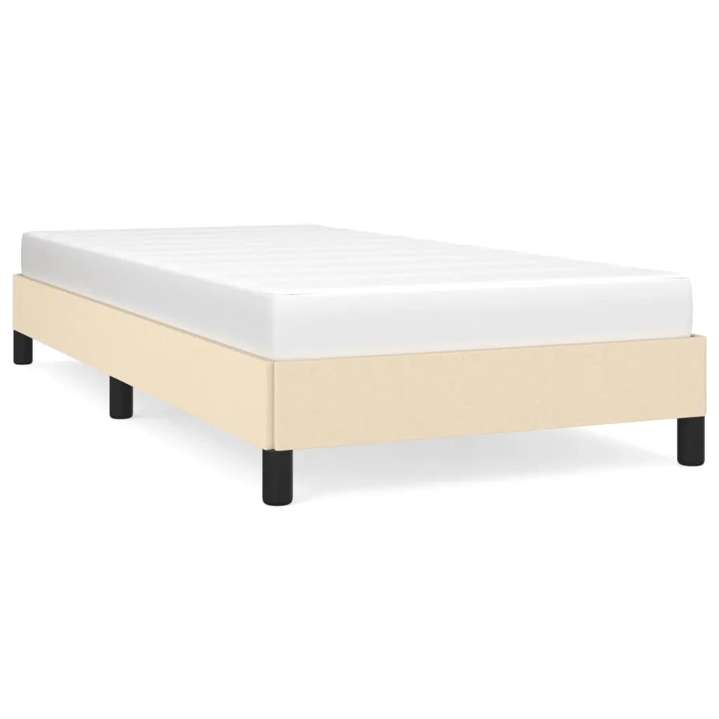 Letto singolo | Letto per adulti | Giroletto senza Materasso Crema 80x200 cm in Tessuto